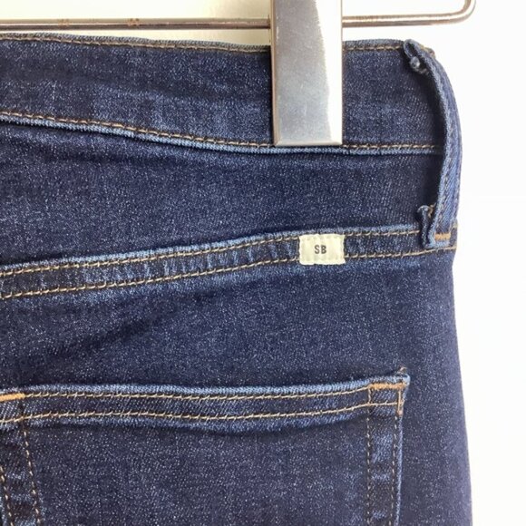 SUNDAY BEST LIGHTLY FLAIR LEG DARK DENIM JEANS 0 - Picture 8 of 11